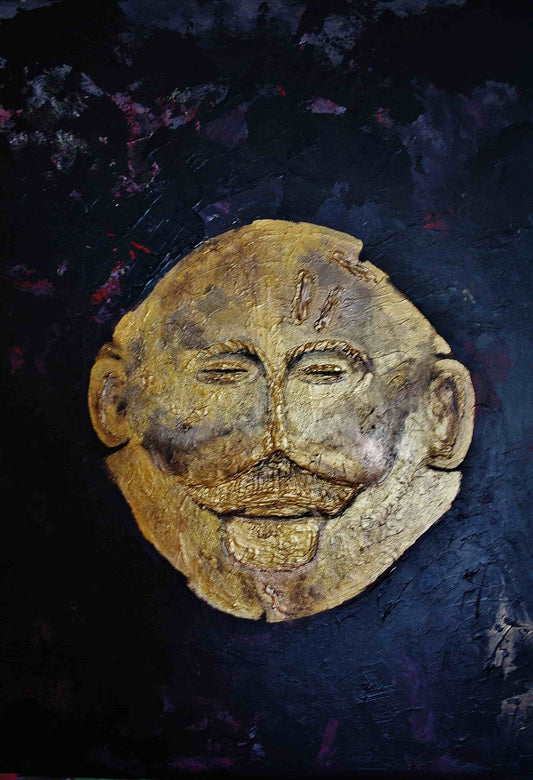 Jeanny van der Sanden - Schilderij - Masker van Agamemnon