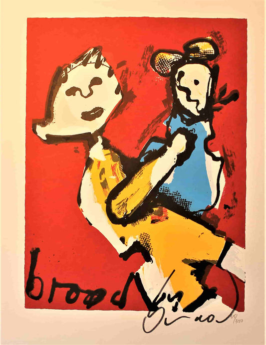 Herman Brood - zeefdruk - Moeder en kind