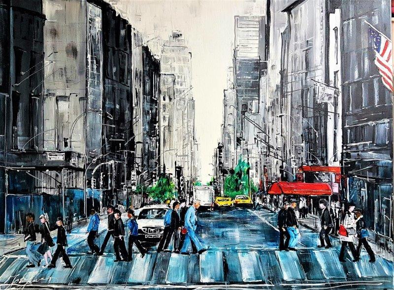 Jose Goevaers - Painting - New York Pedestrian