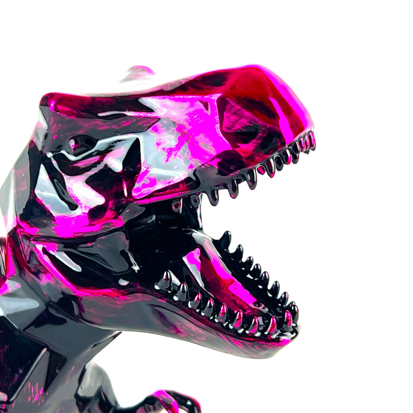 Richard Orlinski - kunstkado - T-Rex Attack Brushed Neon
