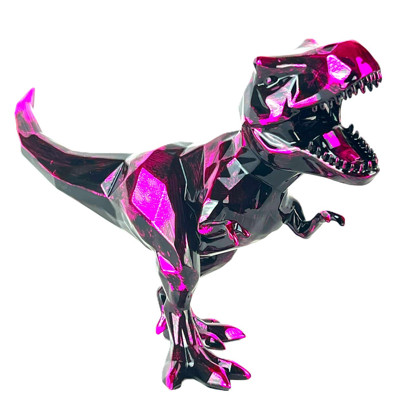 Richard Orlinski - kunstkado - T-Rex Attack Brushed Neon