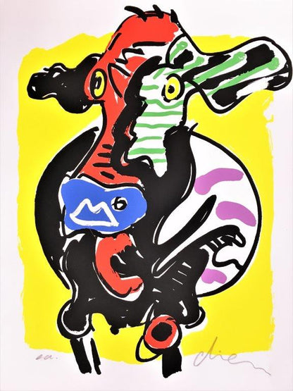 Peter Diem - silkscreen - cow