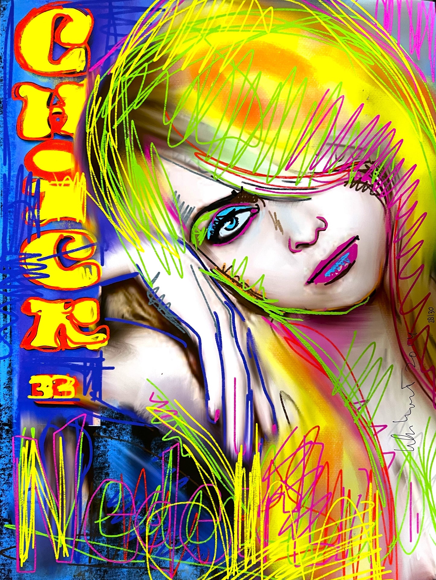 Peter Klashorst - Zeefdruk - Chick