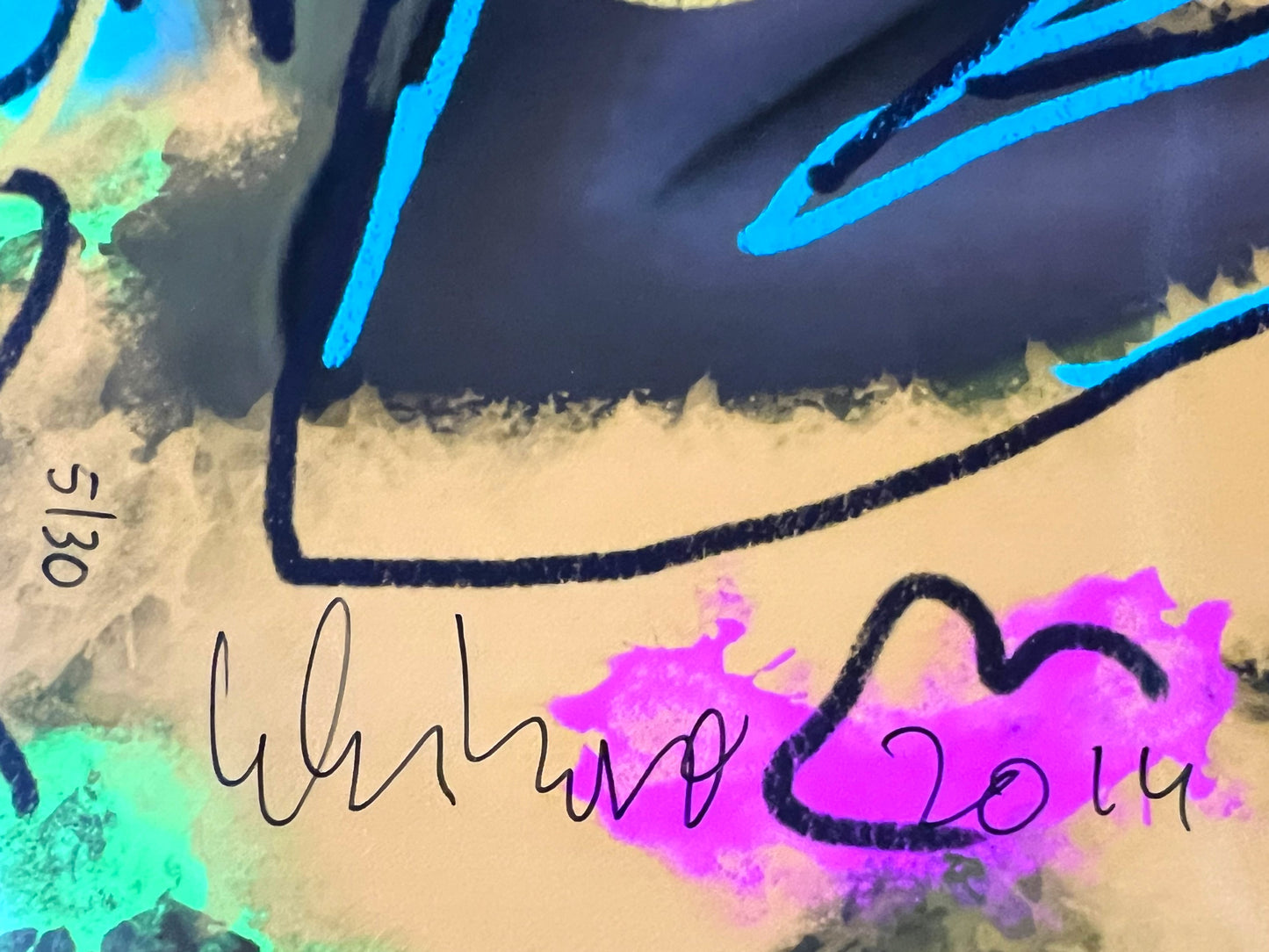 Peter Klashorst - Zeefdruk - Vrouw met geweer