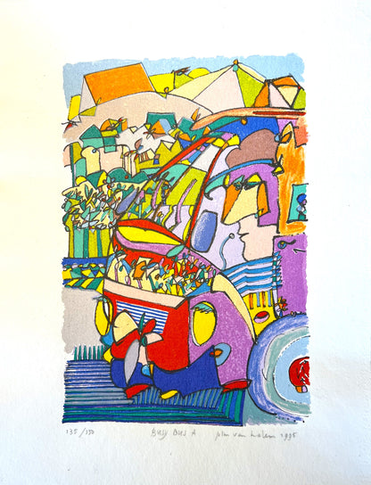 Pim van Halem - Zeefdruk - Busy bus A