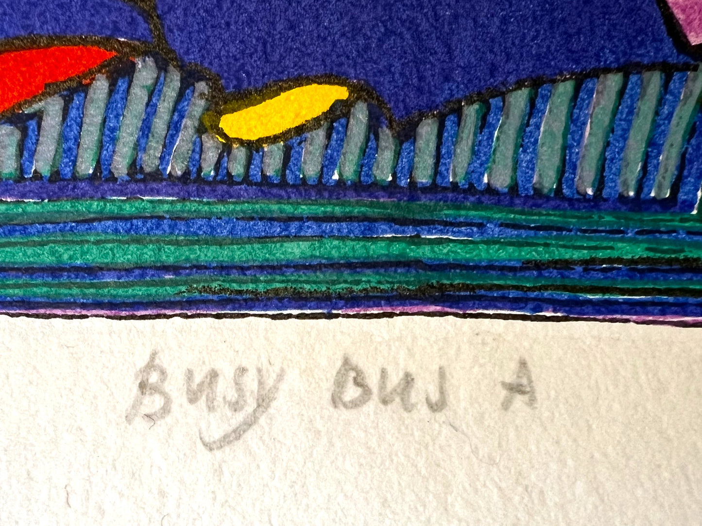 Pim van Halem - Zeefdruk - Busy bus A