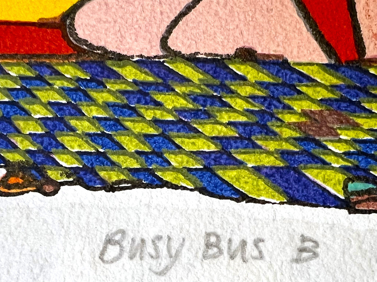 Pim van Halem - Zeefdruk - Busy bus B