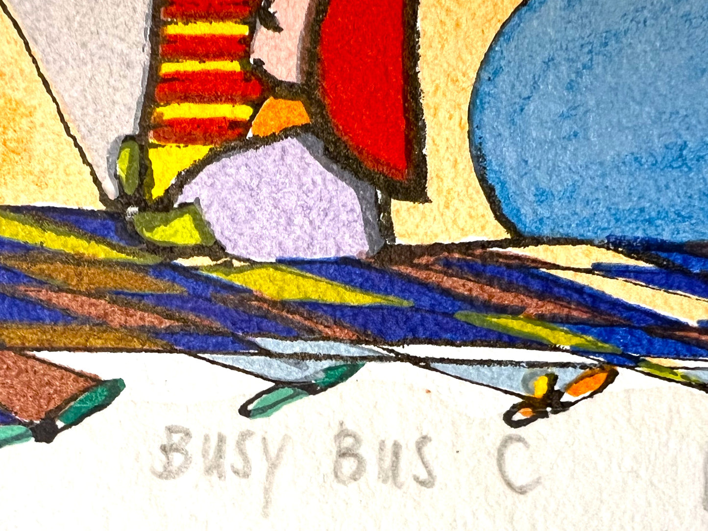 Pim van Halem - Zeefdruk - Busy bus C