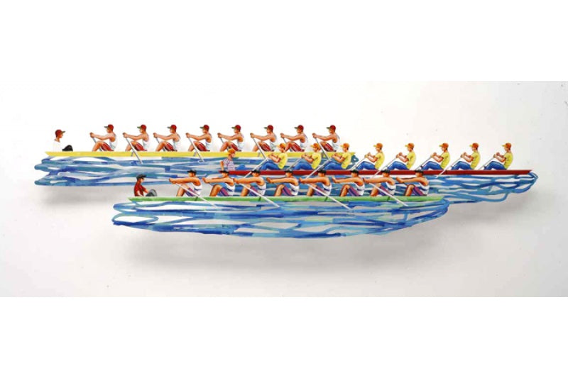 David Gerstein - Wall Sculpture - Row boats