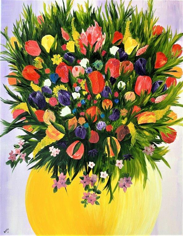 Betty Besselsen - Schilderij - Rêver des fleurs