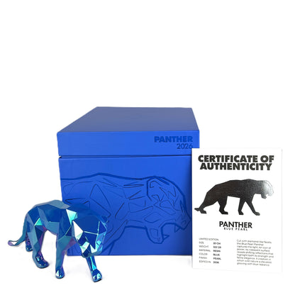 Richard Orlinski - kunstkado - Panther Blue Pearl