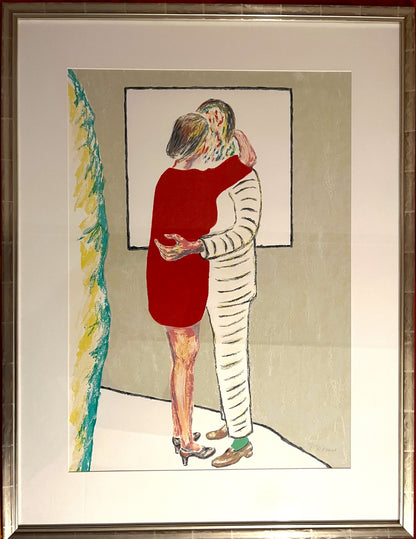 Roger Raveel - Zeefdruk - Rood van Liefde