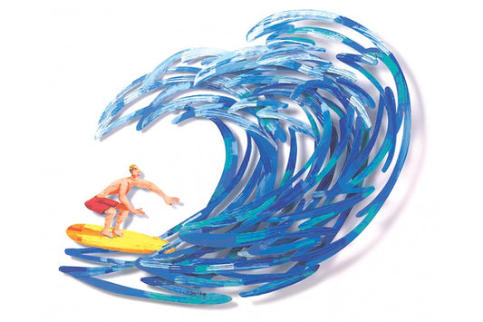 David Gerstein - Wall Sculpture - Surfer