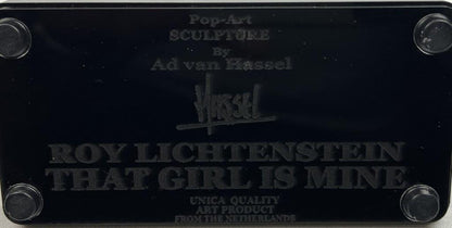 Ad van Hassel - Kunst Cadeau - Art Sculpture - Roy lichtenstein That girl is mine 20cm