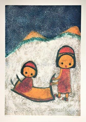 Giovanni Vetere - Silkscreen - Sleighs