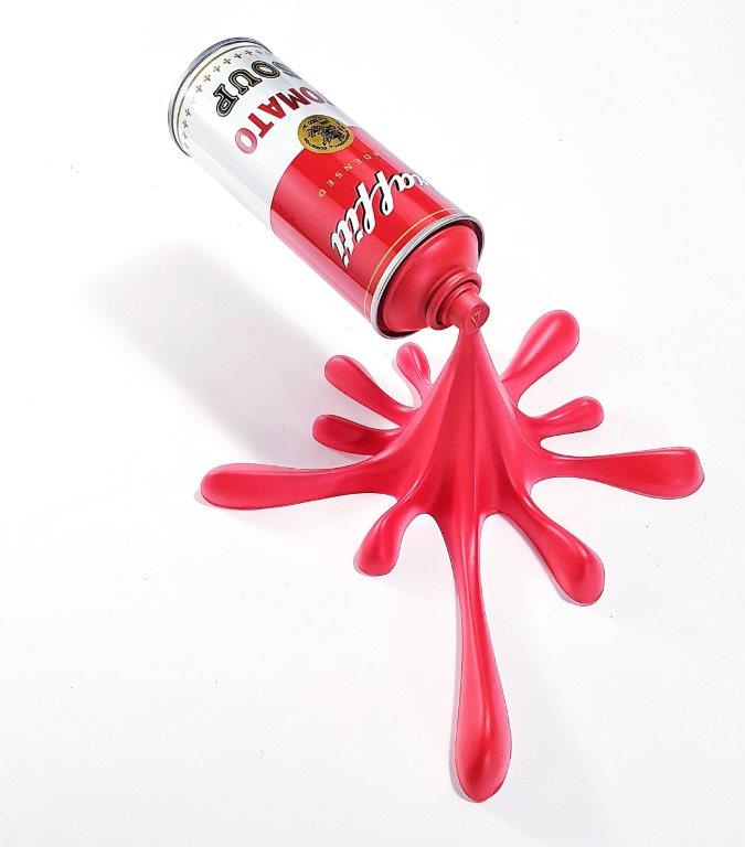 Kresimir Buden - Pop Art - Spray Can Graffiti Red Red