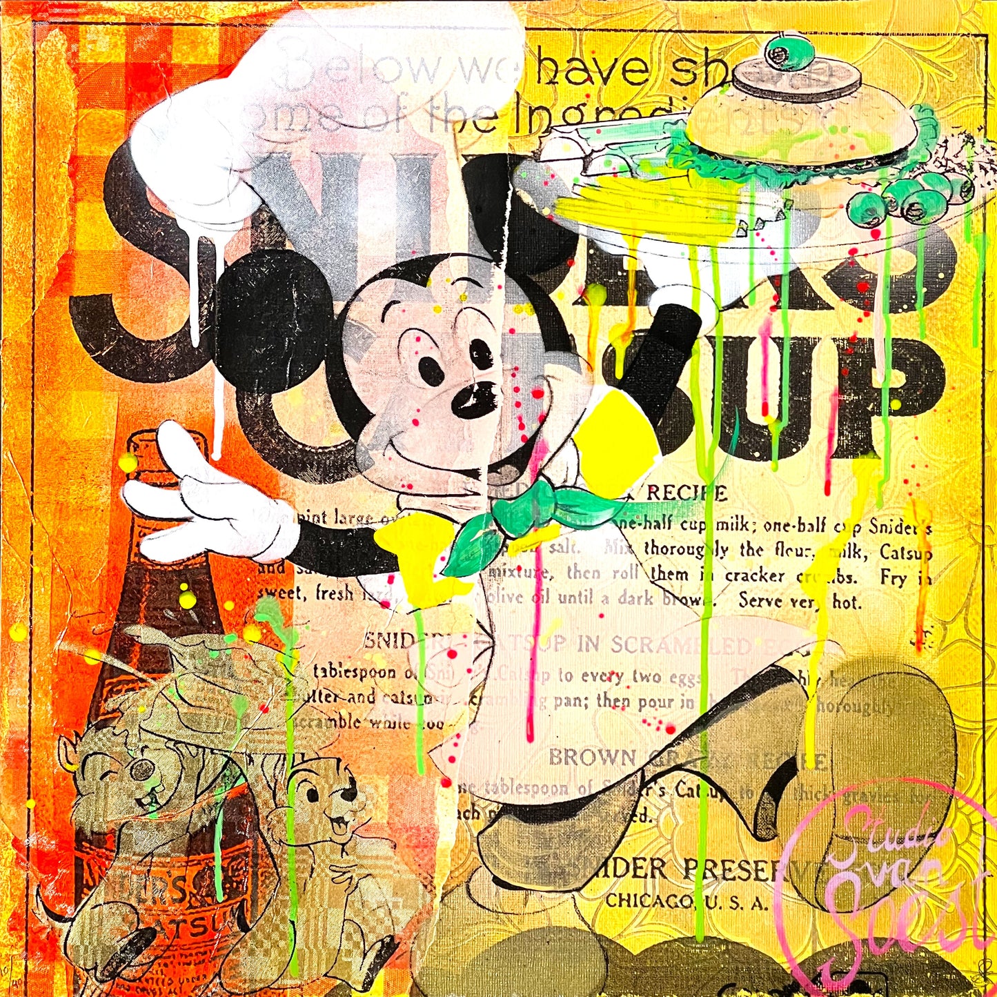 Suzanne van Soest - Zeefdruk - Hamburger Time