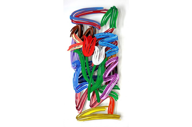 David Gerstein - Wall Sculpture - Tulips Brush strokes