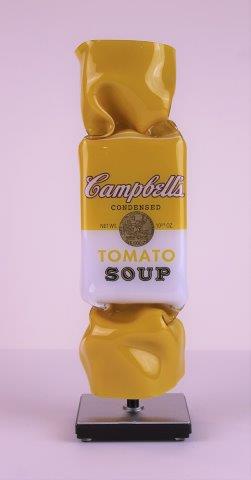 Ad van Hassel - Art Gift - Art Candy Toffee - Campbell's soup yellow 33cm