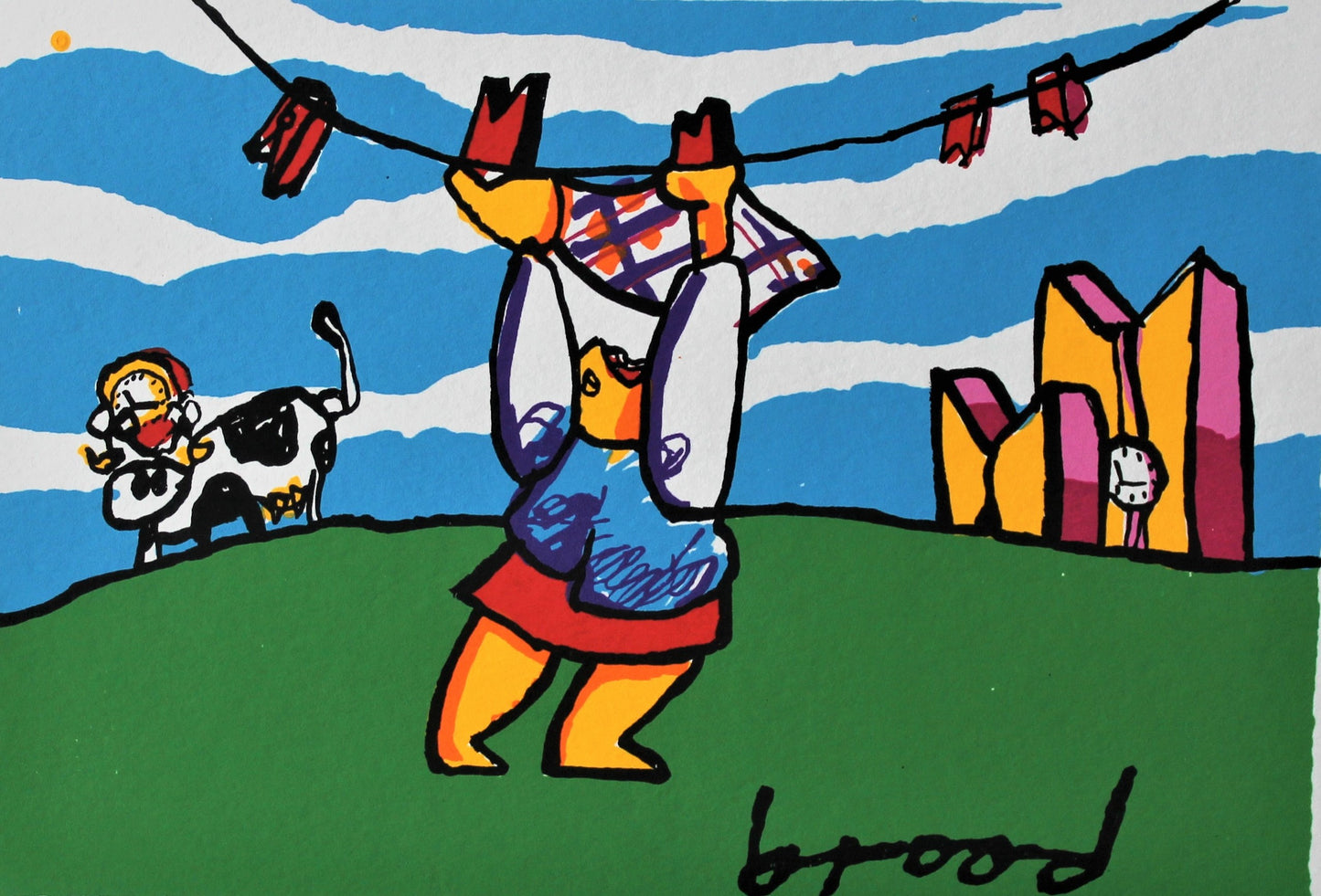 Herman Brood - zeefdruk - Wasvrouw