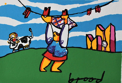 Herman Brood - zeefdruk - Wasvrouw