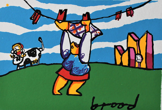 Herman Brood - zeefdruk - Wasvrouw