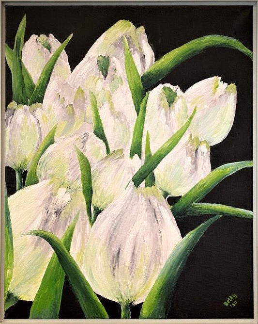 Betty Besselsen - Schilderij - Wintertulpen