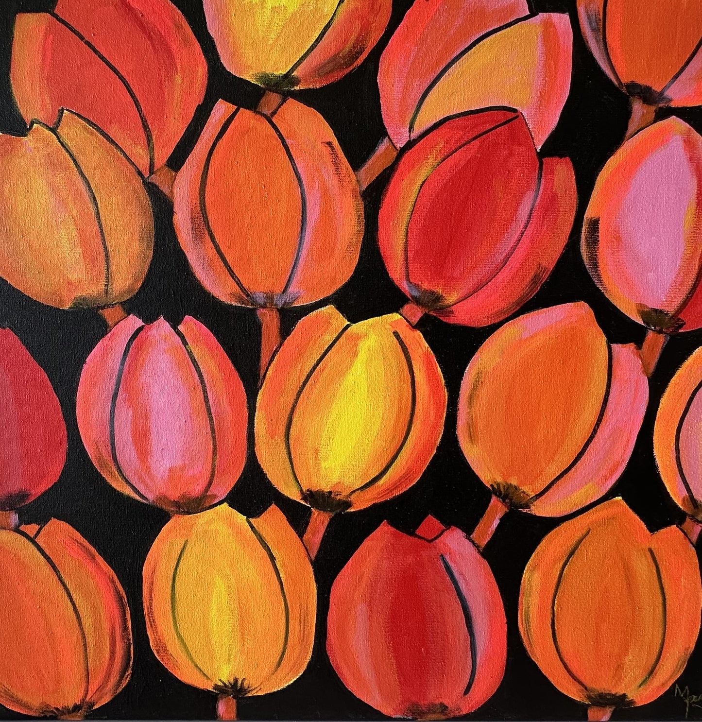 Janny van Beurden - Schilderij - Tulpen