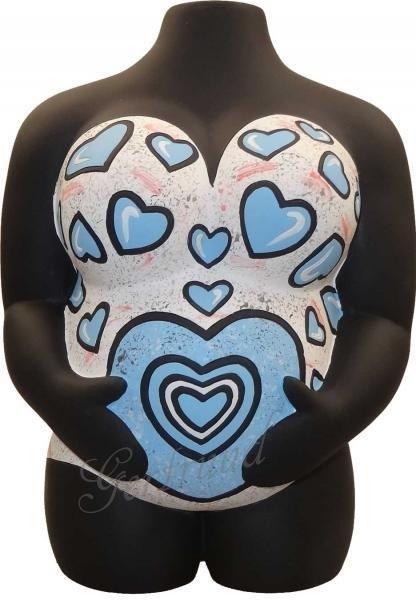 Gertruud Hartog - Kunstcadeau - Torso zwangere Vrouw blauw