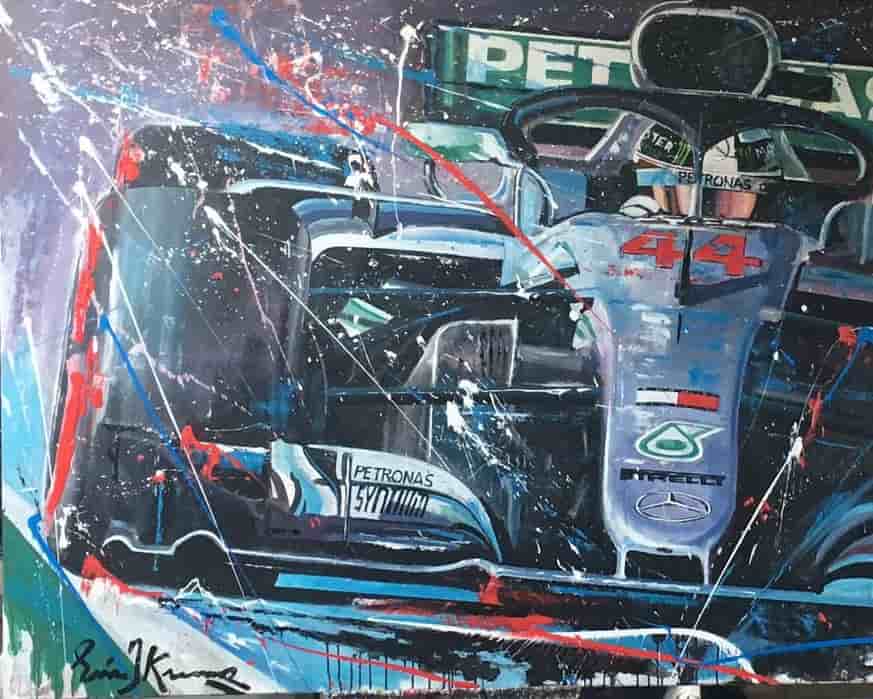 Eric Jan Kremer - Schilderij - Lewis Hamilton number 44