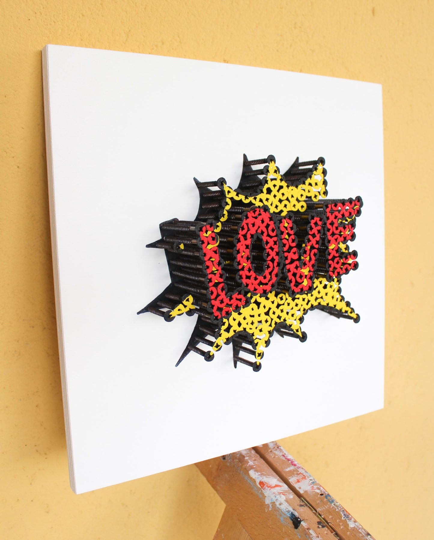 Alessandro Padovan - Screw art - Mini Love geel