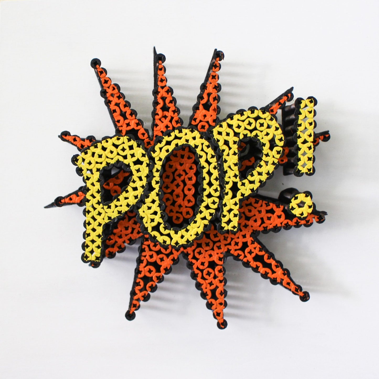 Alessandro Padovan - Screw art - Mini Pop oranje