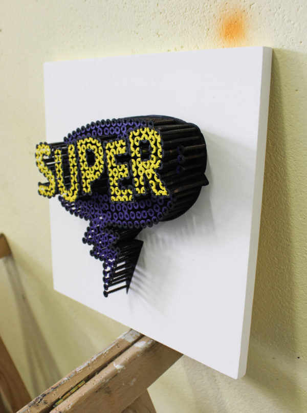 Alessandro Padovan - Screw art - Mini Super paars