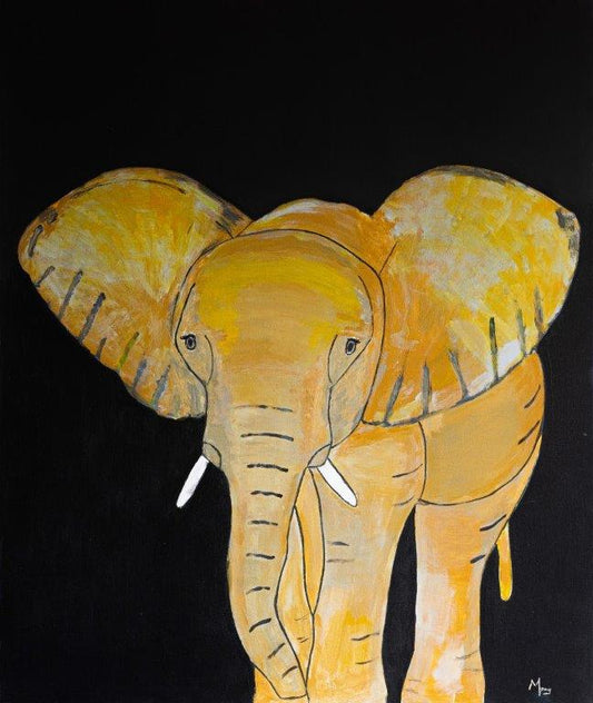 Janny van Beurden - Schilderij - Olifant